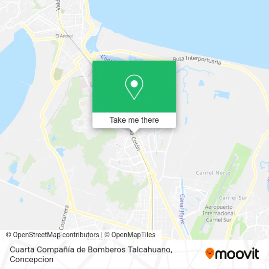 Mapa de Cuarta Compañía de Bomberos Talcahuano