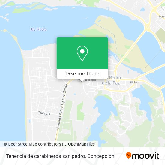 Tenencia de carabineros san pedro map