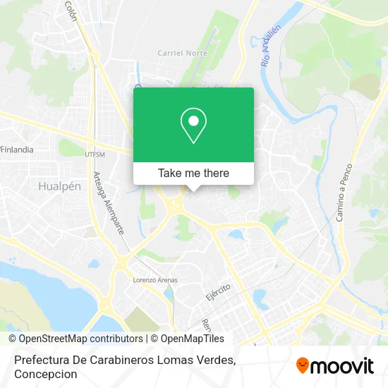 Mapa de Prefectura De Carabineros  Lomas Verdes