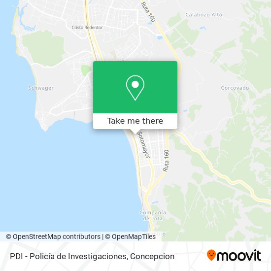 Mapa de PDI - Policía de Investigaciones