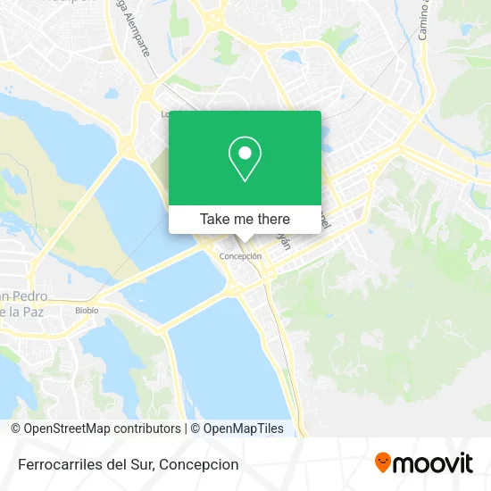 Ferrocarriles del Sur map