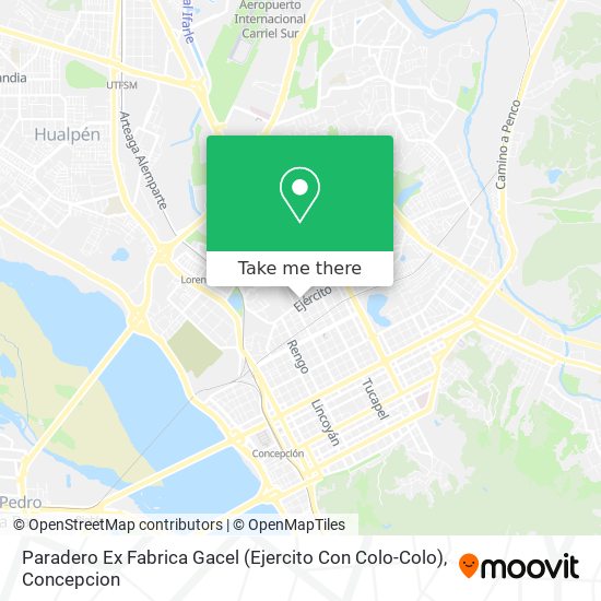 Paradero Ex Fabrica Gacel (Ejercito Con Colo-Colo) map