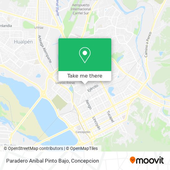 Paradero Anibal Pinto Bajo map