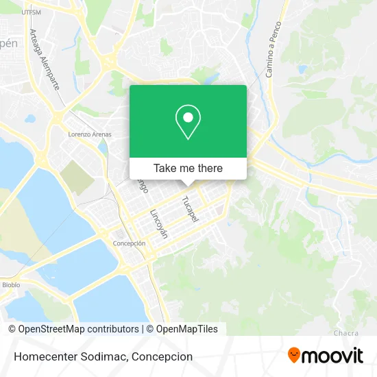 Homecenter Sodimac map