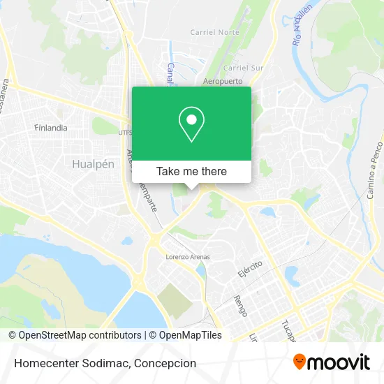 Mapa de Homecenter Sodimac