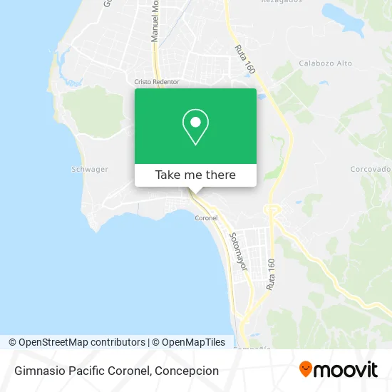 Gimnasio Pacific Coronel map