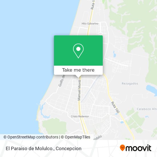El Paraiso de Molulco. map