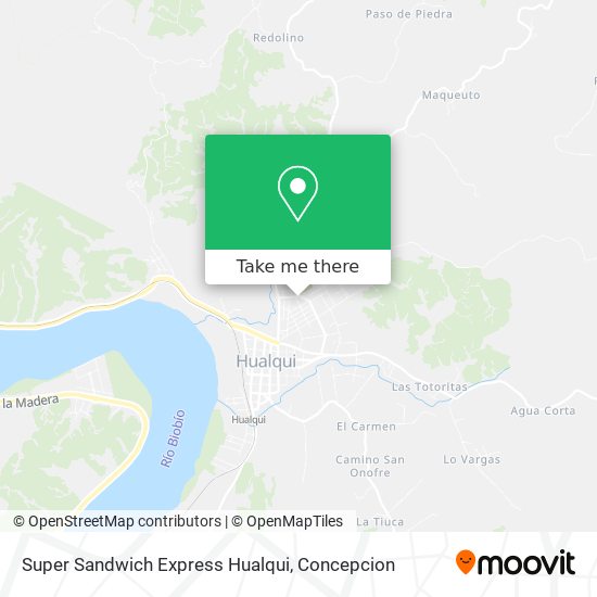 Super Sandwich Express Hualqui map