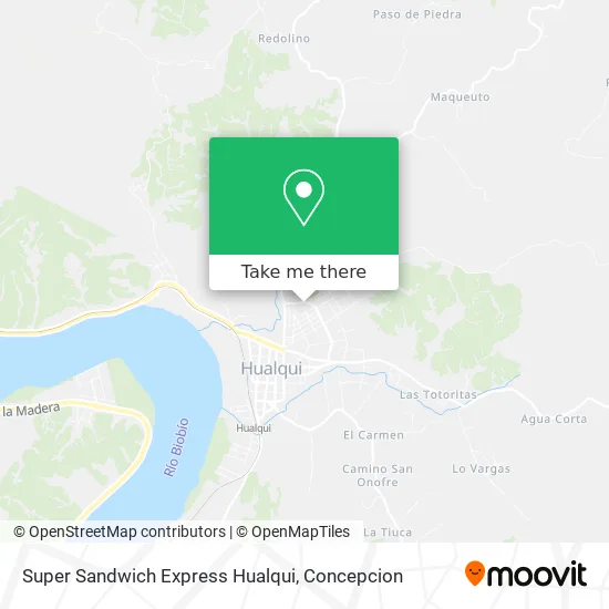 Mapa de Super Sandwich Express Hualqui