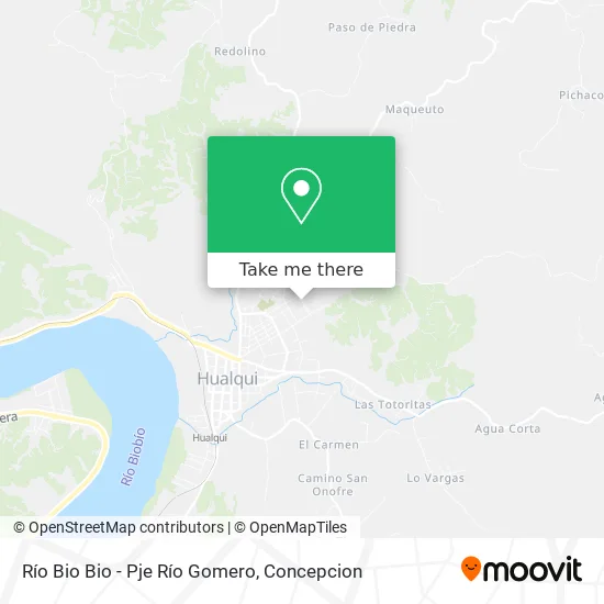 Mapa de Río Bio Bio - Pje Río Gomero