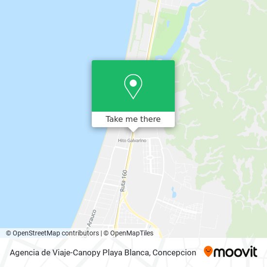 Mapa de Agencia de Viaje-Canopy Playa Blanca