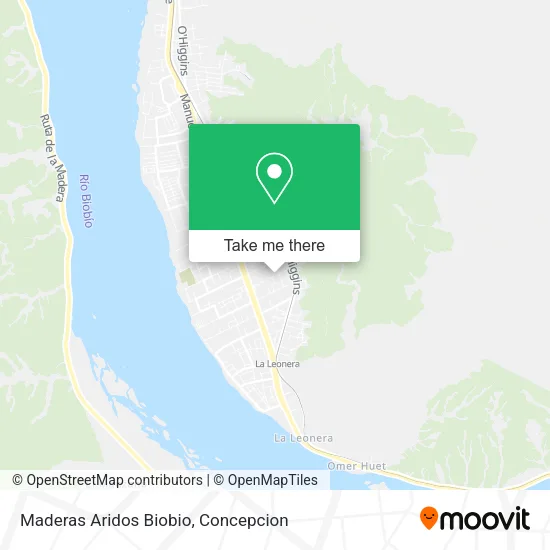 Mapa de Maderas Aridos Biobio