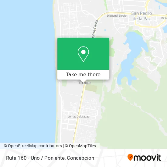 Ruta 160 - Uno / Poniente map