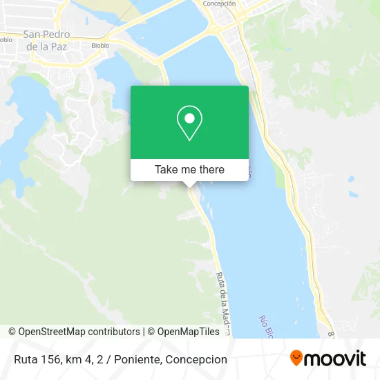 Mapa de Ruta 156, km 4, 2 / Poniente