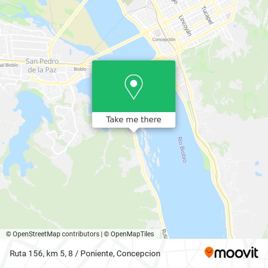 Mapa de Ruta 156, km 5, 8 / Poniente
