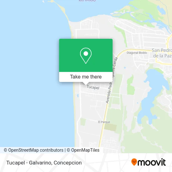Tucapel - Galvarino map