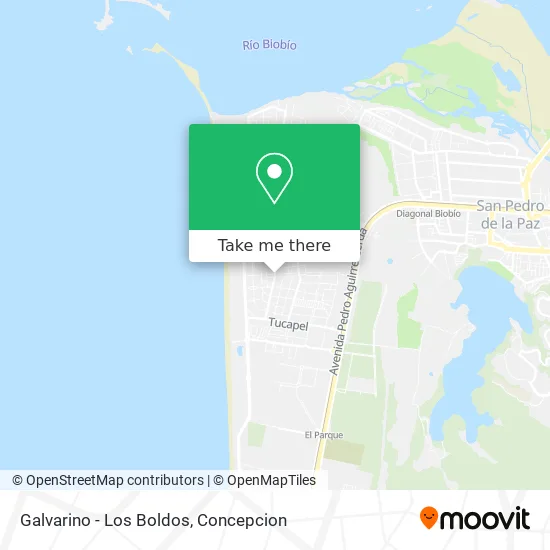 Mapa de Galvarino - Los Boldos