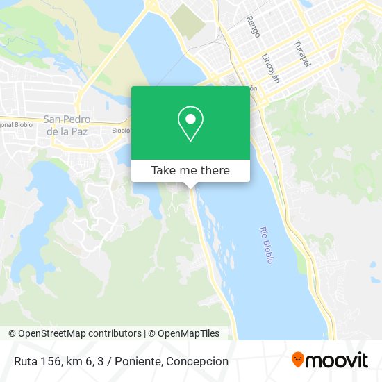Mapa de Ruta 156, km 6, 3 / Poniente