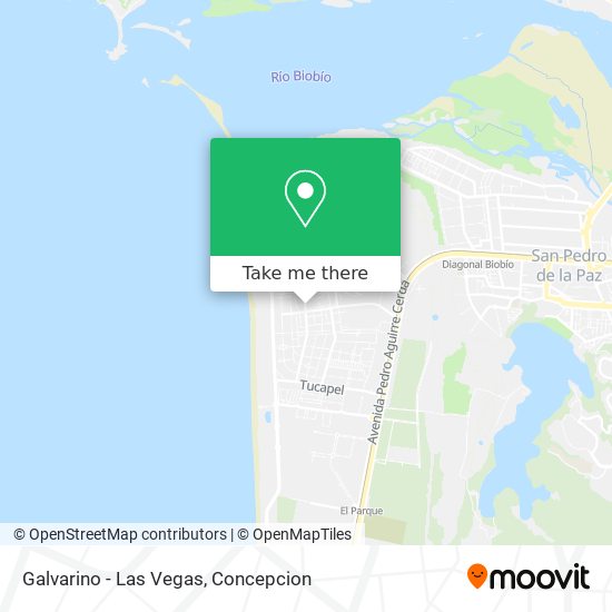 Galvarino - Las Vegas map