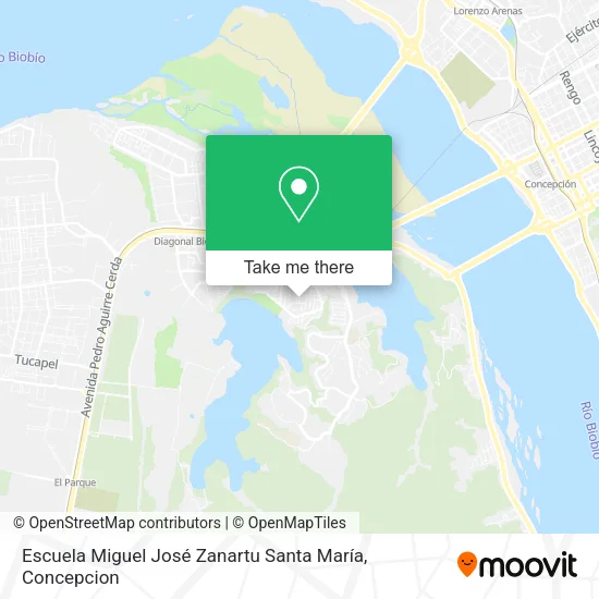 Escuela Miguel José Zanartu Santa María map