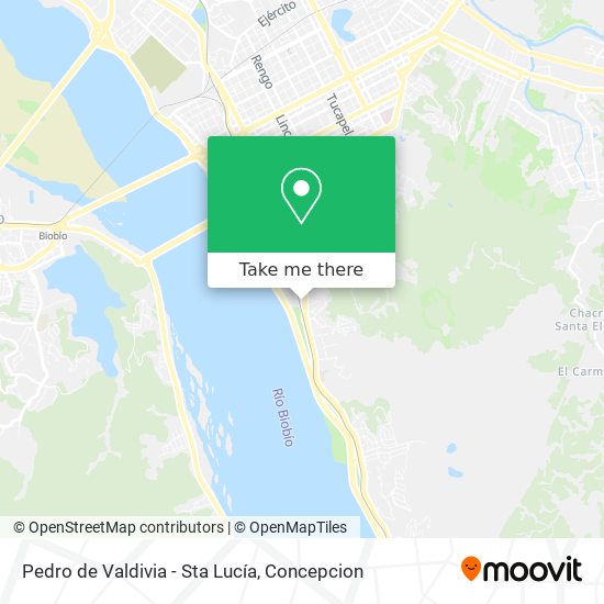 Pedro de Valdivia - Sta Lucía map