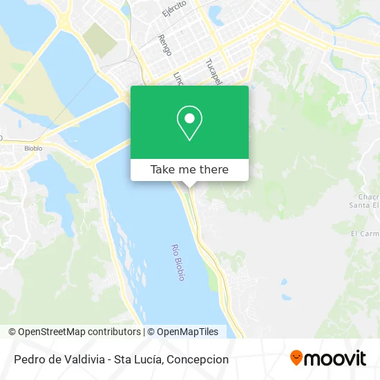 Mapa de Pedro de Valdivia - Sta Lucía