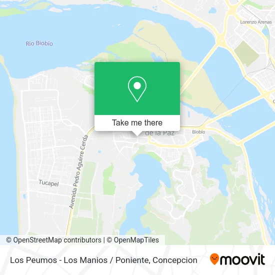 Mapa de Los Peumos - Los Manios / Poniente