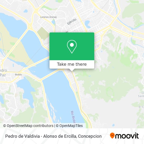 Pedro de Valdivia - Alonso de Ercilla map