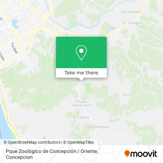 Mapa de Pque Zoológico de Concepción / Oriente