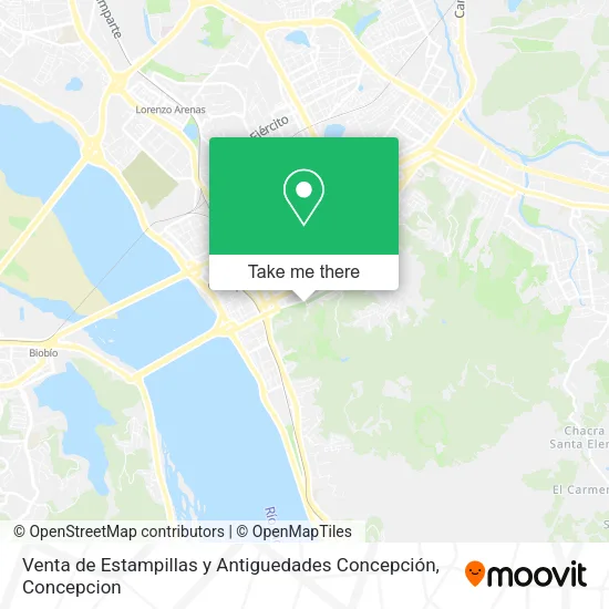 Mapa de Venta de Estampillas y Antiguedades Concepción