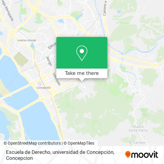 Mapa de Escuela de Derecho, universidad de Concepción