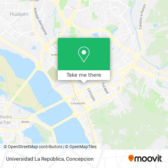 Universidad La República map