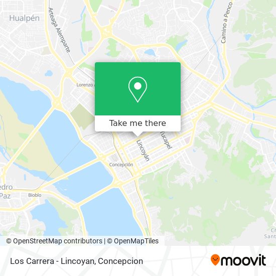 Los Carrera - Lincoyan map