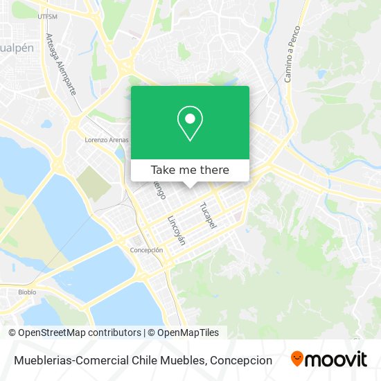 Mueblerias-Comercial Chile Muebles map