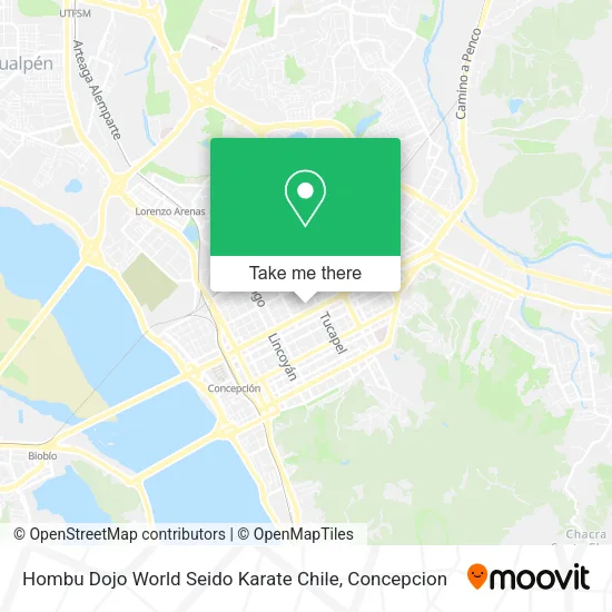 Mapa de Hombu Dojo World Seido Karate Chile