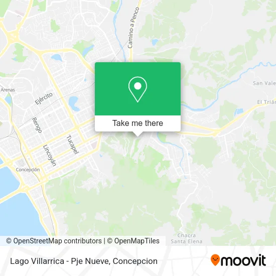 Mapa de Lago Villarrica - Pje Nueve