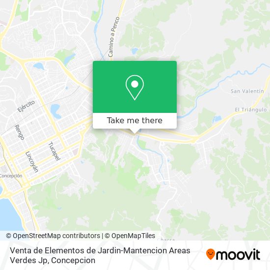 Mapa de Venta de Elementos de Jardin-Mantencion Areas Verdes Jp