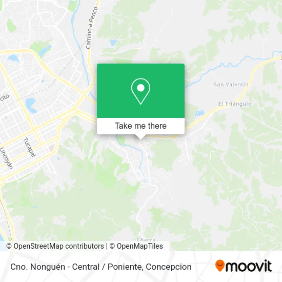 Cno. Nonguén - Central / Poniente map
