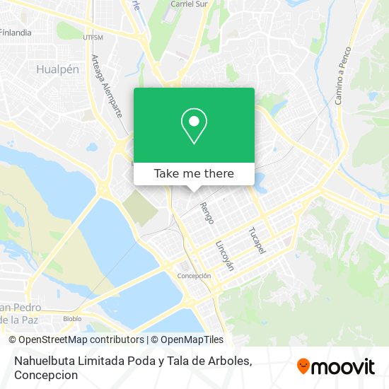 Nahuelbuta Limitada Poda y Tala de Arboles map