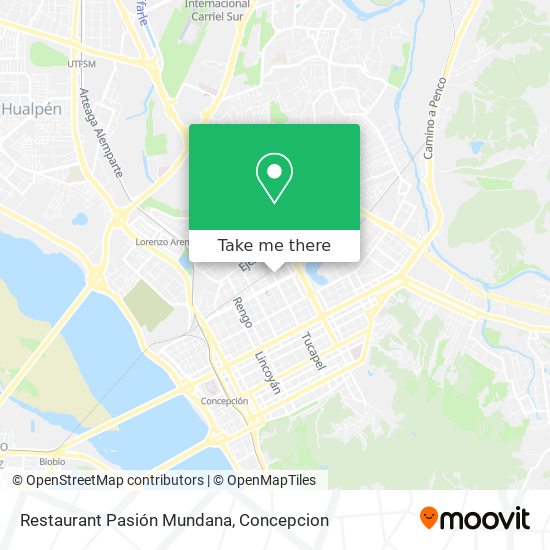 Restaurant Pasión Mundana map
