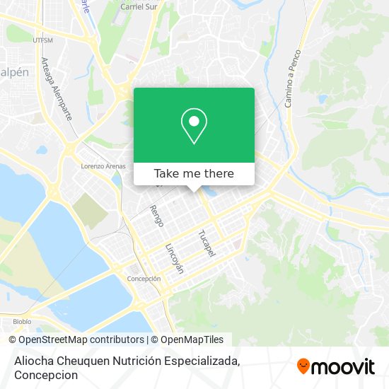 Mapa de Aliocha Cheuquen Nutrición Especializada
