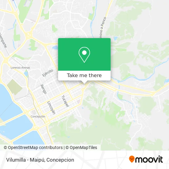 Vilumilla - Maipú map