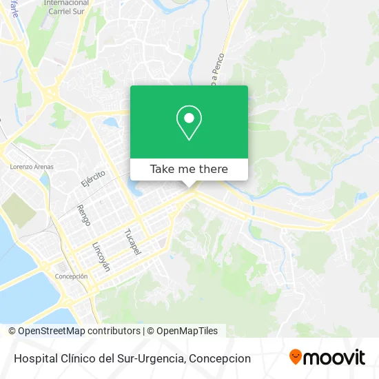 Mapa de Hospital Clínico del Sur-Urgencia