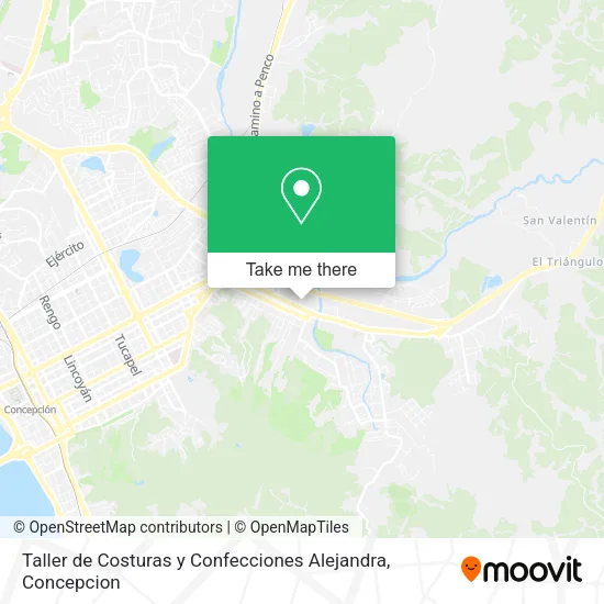 Mapa de Taller de Costuras y Confecciones Alejandra