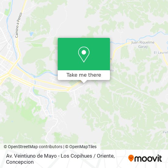 Av. Veintiuno de Mayo - Los Copihues / Oriente map