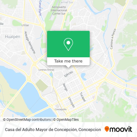 Casa del Adulto Mayor de Concepción map