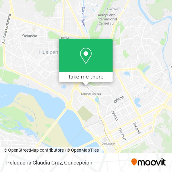Mapa de Peluquería Claudia Cruz