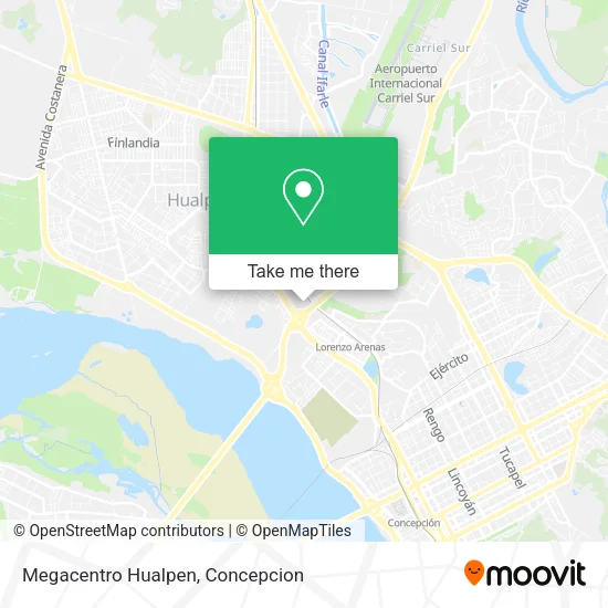 Mapa de Megacentro Hualpen
