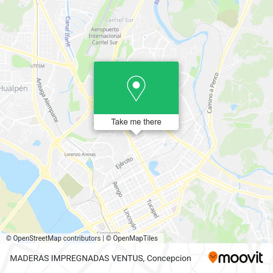 Mapa de MADERAS IMPREGNADAS VENTUS