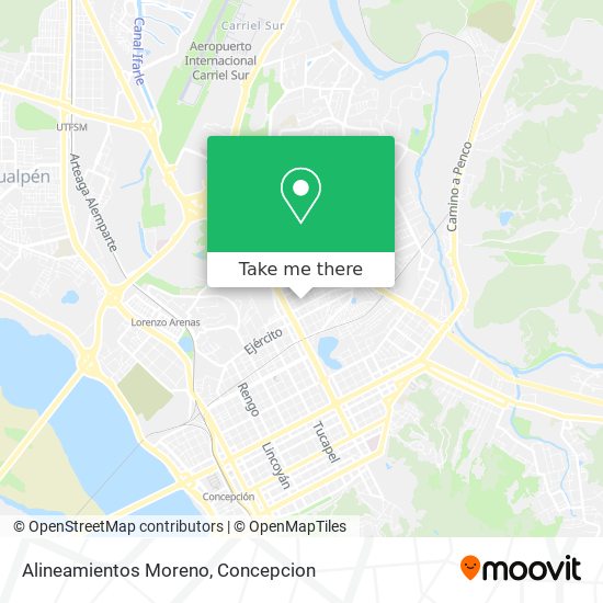 Mapa de Alineamientos Moreno